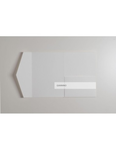 Modigliani Paper White Finest rectangular Pocketfold Invite