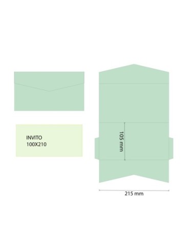 Modigliani Paper White sophisticated rectangular pocket-fold envelope