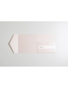 Coral pocketfold envelope invite 140X140 mm