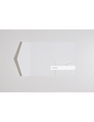 Modigliani Paper Pale White classic pocketfold invitation DIY 135x185 mm
