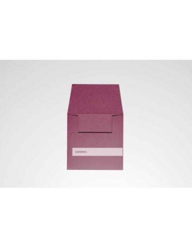 Luxurious envelope for invitations 150x150 mm burgundy color