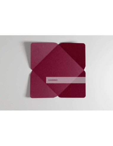 Luxurious square envelope 155X155 mm burgundy color