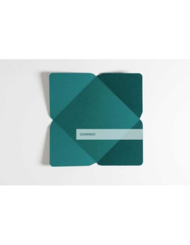 Natural square envelope 155X155 mm forest green color