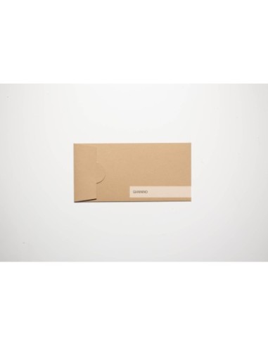 De Luxe envelope in kraft brown color 110x220 mm.