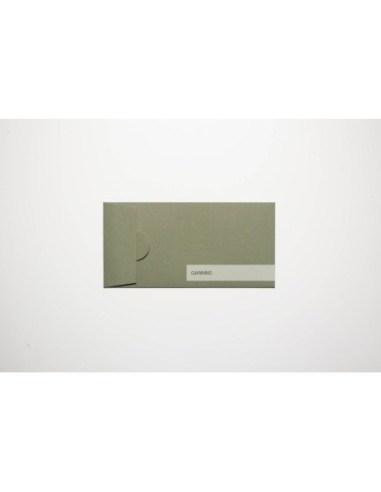 De Luxe envelope in olive green color 110x220 mm.