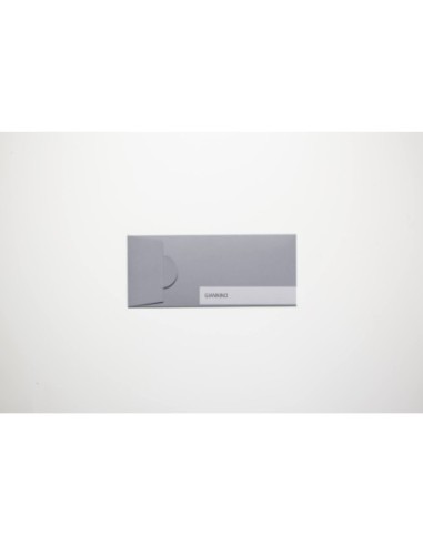 Mini DL envelope in dark grey color 85x200 mm