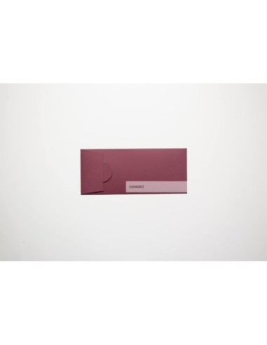 Mini DL envelope in burgundy color 85x200 mm