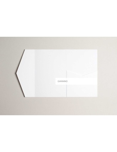 Modigliani Paper Pure White classic pocketfold invitation DIY 120X180 mm