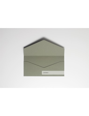 Rectangular long envelope DIY for invitations 110x220 mm olive green color