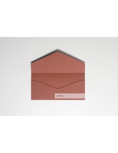 Rectangular long envelope DIY for invitations 110x220 mm terracotta