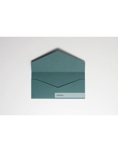 Rectangular long envelope DIY for invitations 110x220 mm forest green color