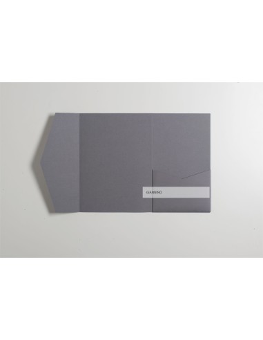 Purchase the Grey Stone Impressive Pocketfold Invitation DIY 135X185 mm, ideal for impactful and majestic invitations.