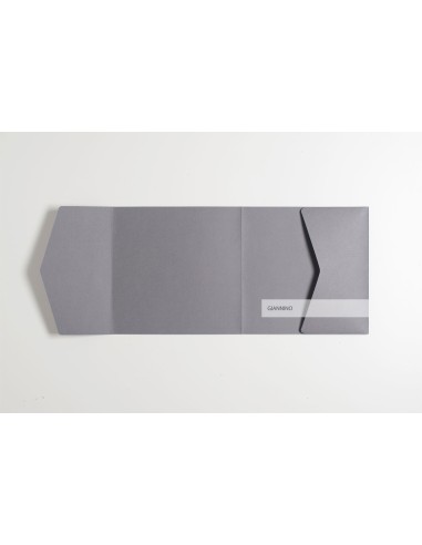 Grey Stone Modern Square Pocket Folds, 150x150 mm