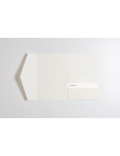 Light Cream Pocketfold Invitation DIY | 120X180 mm Classic