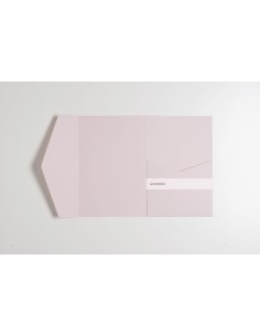 Pink Nude classic pocketfold invitation DIY 120X180 mm