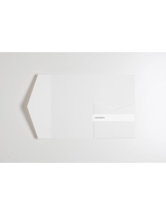 Kraft White Gesso classic pocketfold invitation DIY 120X180 mm