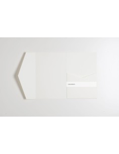 Kraft Limestone classic pocketfold invitation DIY 120X180 mm