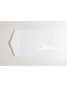 Pure White classic pocketfold invitation DIY 120X180 mm