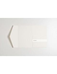 Ivory classic pocketfold invitation Modigliani 120X180 mm