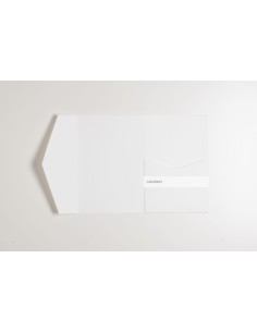 Pale White classic pocketfold invitation DIY 120X180 mm