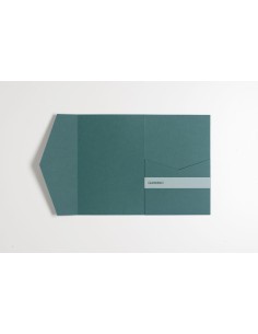 Green Forest classic pocketfold invitation DIY 120X180 mm