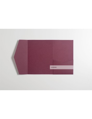 Burgundy Pocketfold Invitation DIY | 135x185 mm Classic