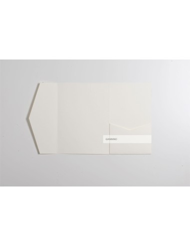 Light Cream Pocketfold Invitation DIY | 135x185 mm Classic