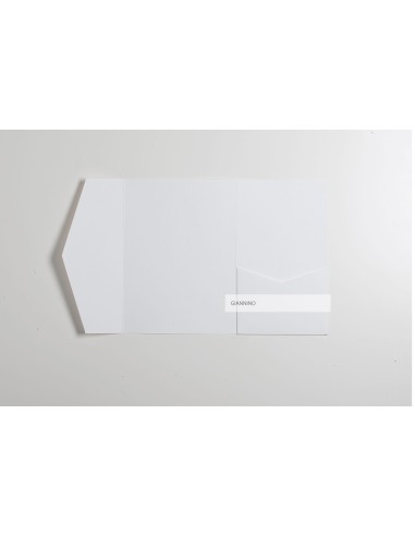 Modigliani Paper Pure White classic pocketfold invitation DIY 135x185 mm