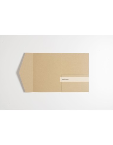 Kraft Finest rectangular Pocketfold Invite