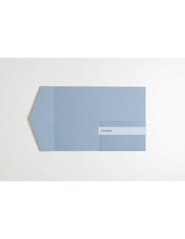 Kraft Acqua Finest rectangular Pocketfold Invite