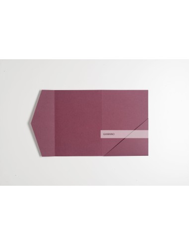 Burgundy authentic Authentic Pocketfold Wedding envelope