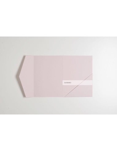 Pink Nude authentic rectangular Authentic Pocketfold Wedding envelope