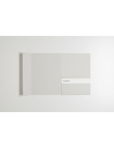 Light-Grey matte envelope pocketfold Wedding Invitation