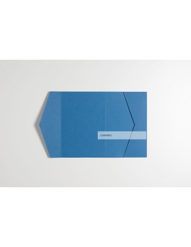 Blu matte signature Pocketfold Wedding Invitation