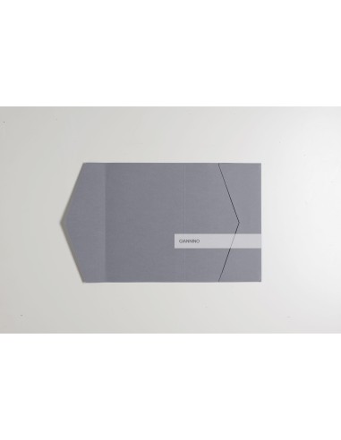 Grey matte signature Pocketfold Wedding Invitation