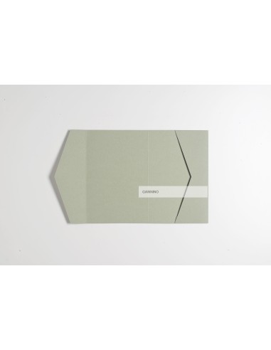 Kraft Green signature rectangular Pocketfold Invite