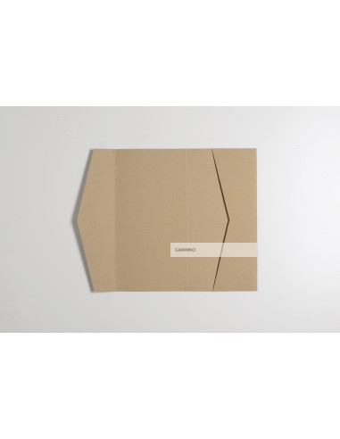 Kraft sophisticated rectangular pocket-fold envelope