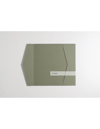 Wild Kraft Green sophisticated rectangular pocket-fold envelope