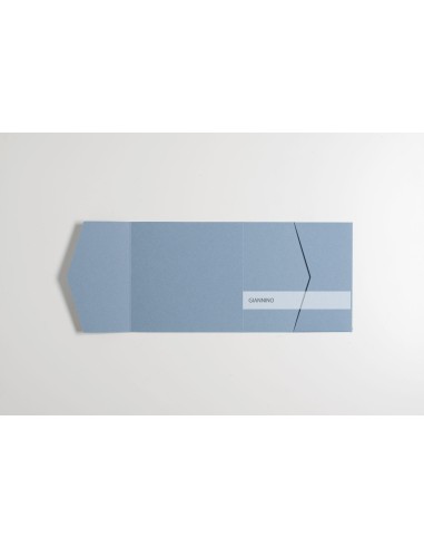 Acqua Blue wedding Pocket-Fold 130x130 mm