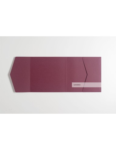 Burgundy matte modern Square Wedding Invitation