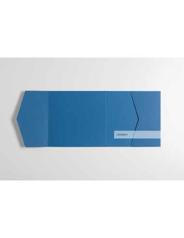 Navy Blue modern square pocketfold 150x150 mm