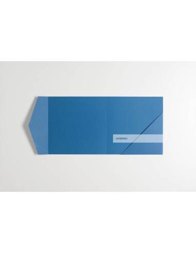 Blu matte original Square Wedding Invitation