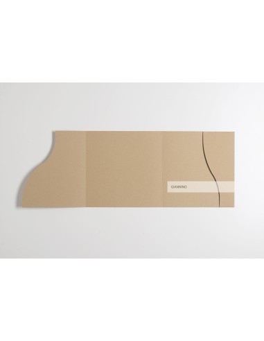 Kraft modern Square Pocketfold Invite