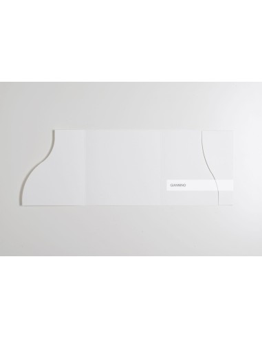 Modigliani Paper White modern Square Pocketfold Invite