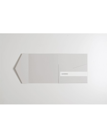 Light-Grey save-the-date square pocketfold DIY 140X140 mm