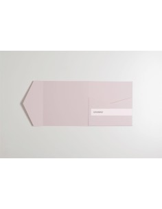 Pink Nude save-the-date square pocketfold DIY 140X140 mm