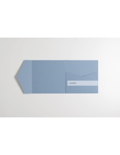 Acqua blue save-the-date square pocketfold DIY 140X140 mm