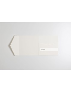 Modigliani Paper Ivory save-the-date square pocketfold DIY 140X140 mm