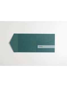 Green Forest save-the-date square pocketfold DIY 140X140 mm