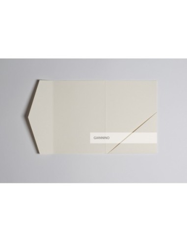Modigliani Paper Ivory authentic rectangular Pocketfold Invite